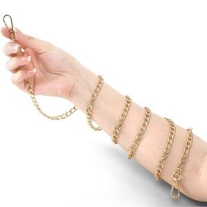 Gold Chain Purse Strap with Clasp Heavy Weight Rust Free 47 Inches Replacement